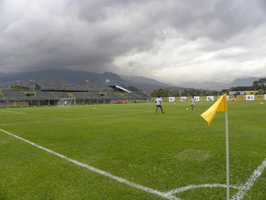 England U20s trained at the Cincuentenario sports ground in Medellin.